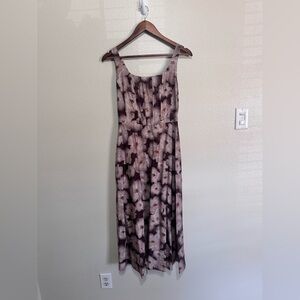 MELLODAY Purple Floral Midi Dress